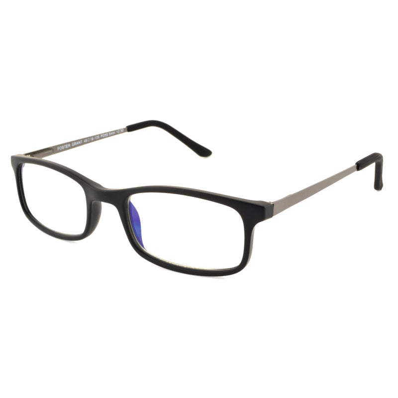 Foster Grant mens Kramer E.readersÃ‚â„¢ Glasses Reading Glasses, Matte Black/Transparent, 51 mm US - Image 1